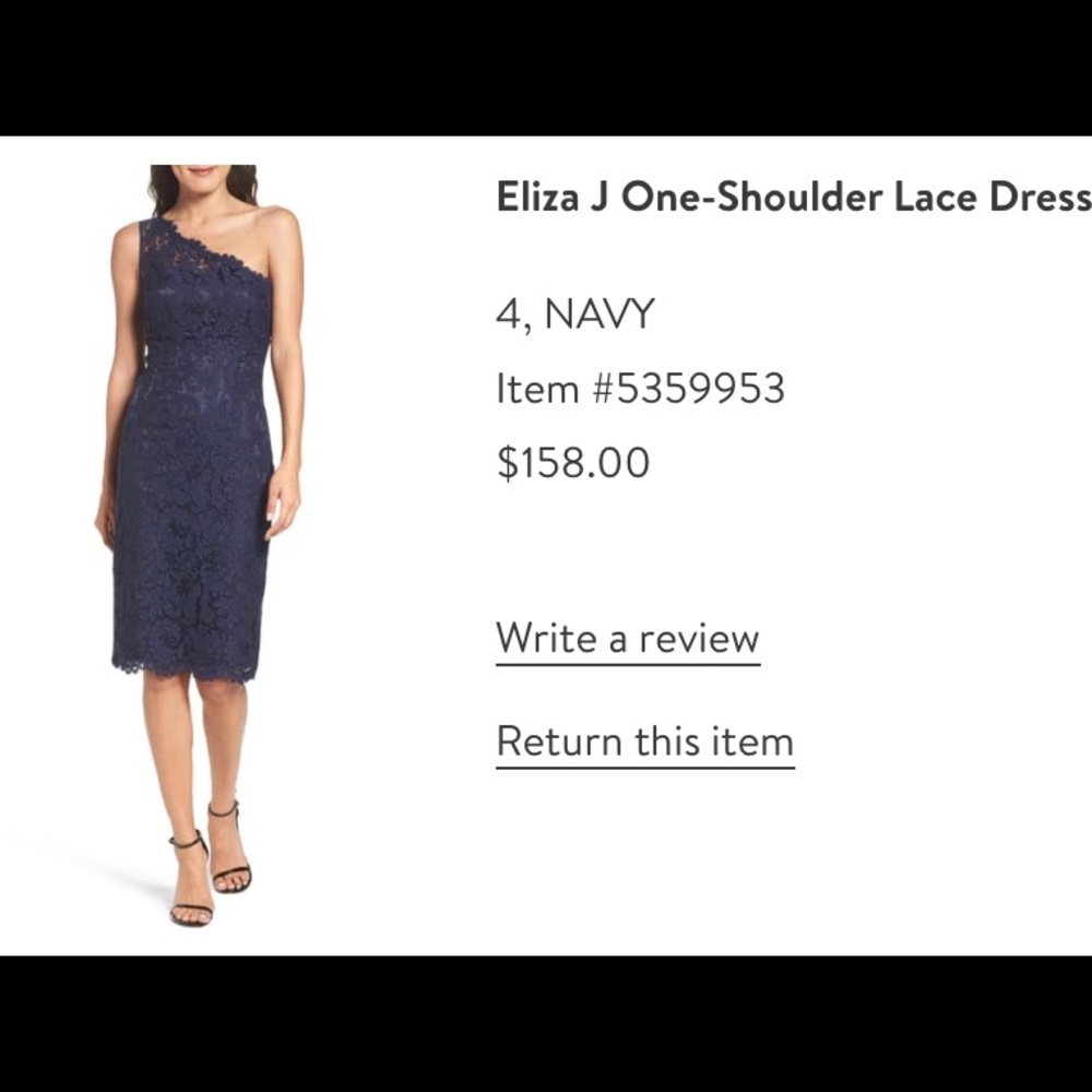 Eliza j one shoulder lace dress